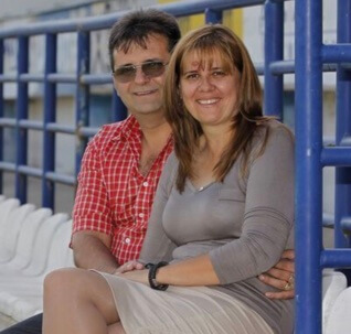 Natasha Mitrovic with her husband, Ivica Mitrovic.